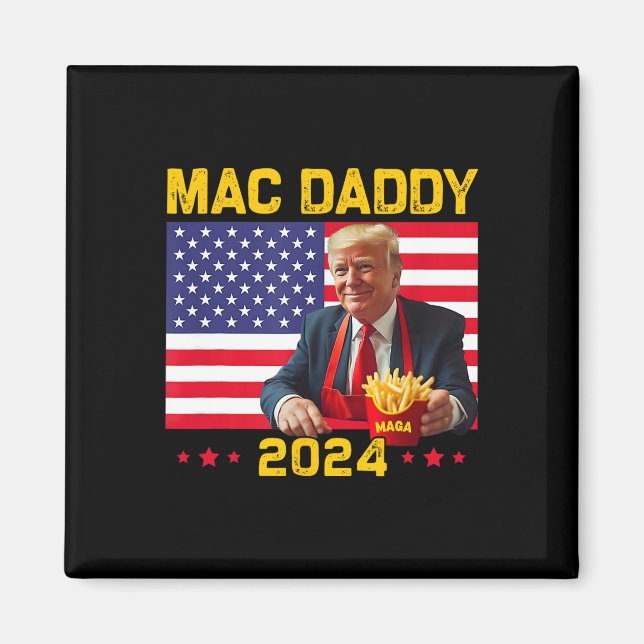 Imã Mac Pai Engraçado Fazer Trump Fries Mega Donald Tr (Frente)