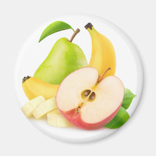 Imã Maçã, banana e pera