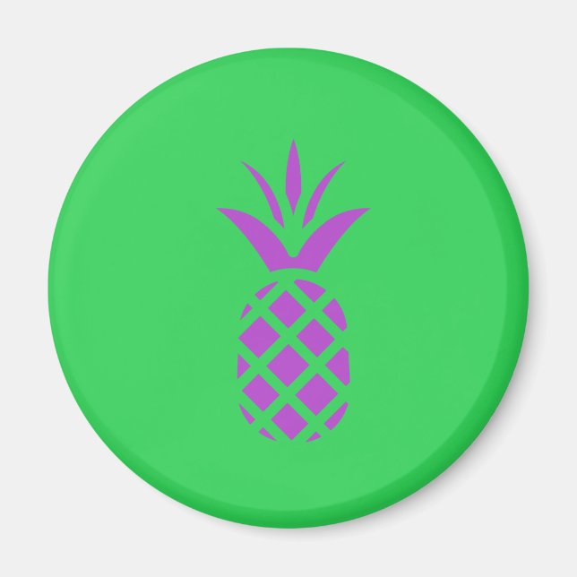 Imã Maçã de pinheiro roxo em verde. (Frente)