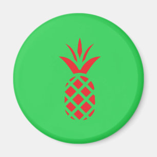 Imã Maçã de pinheiro vermelho em verde