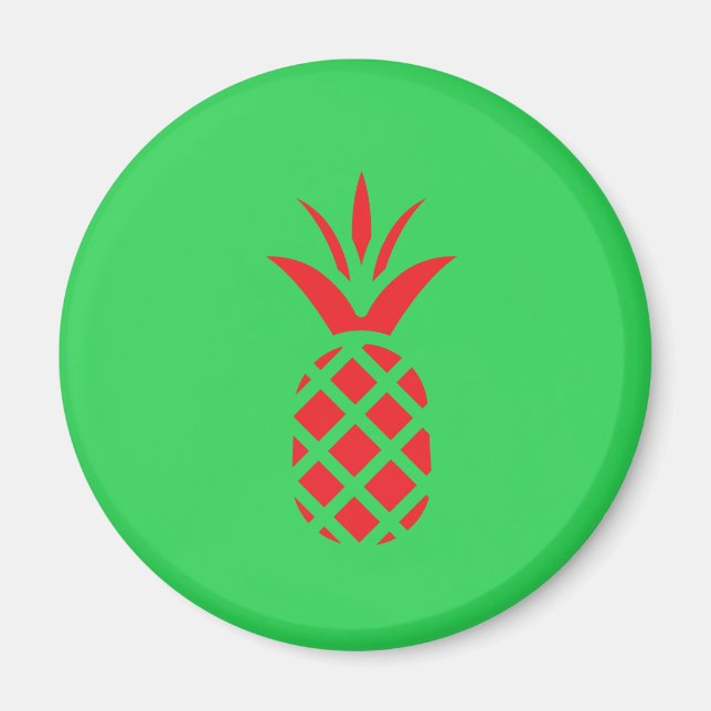 Imã Maçã de pinheiro vermelho em verde (Frente)
