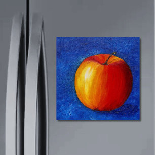 Imã Maçã Vermelha - Magneta de pintura "Ainda Vida"