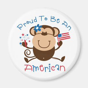 Imã Macaco americano orgulhoso da menina