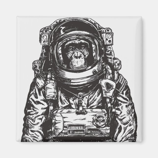 Imã Macaco Astronauta (Frente)