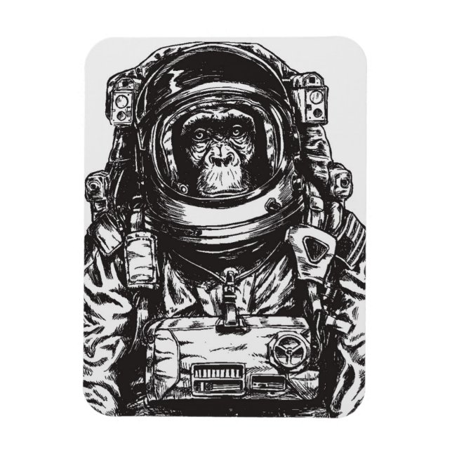 Ímã Macaco Astronauta (Vertical)