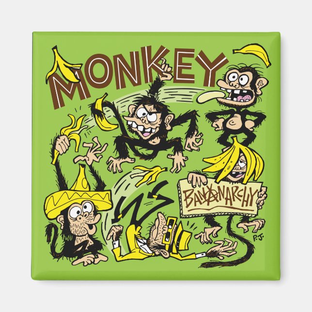 Imã Macaco - Bananarquia! Íman (Frente)