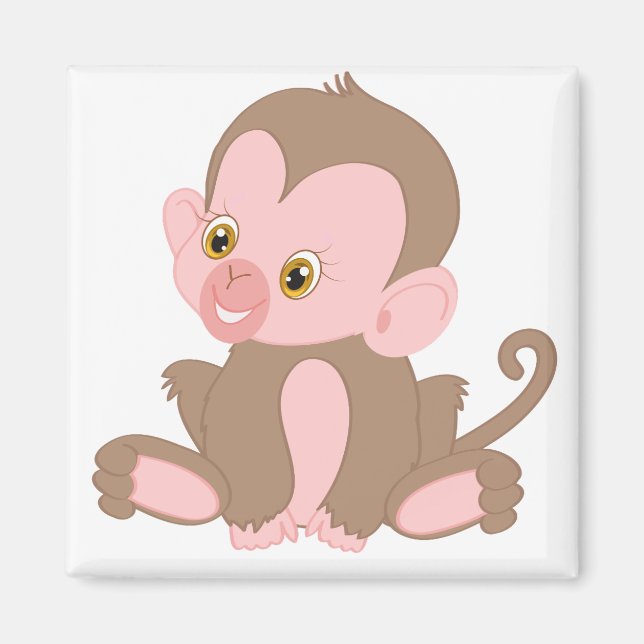 Imã Macaco Bebê Sorridente (Frente)