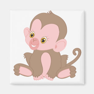 Imã Macaco Bebê Sorrindo