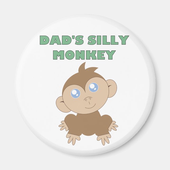 Imã Macaco-bobo -  de ímã redondo standard de 2¼ pole (Frente)