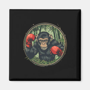 Imã Macaco Boxeador Com Luvas de Boxe Kickboxing Engra