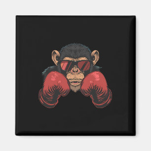Imã Macaco Boxeador Com Luvas de Boxe Kickboxing Engra