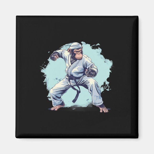 Imã Macaco de Karatê Artes Marciais Kickboxing Judo Mm (Frente)