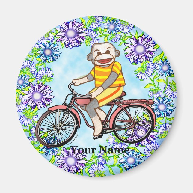 Imã Macaco de Meia de Bicicleta a Pedal (Frente)