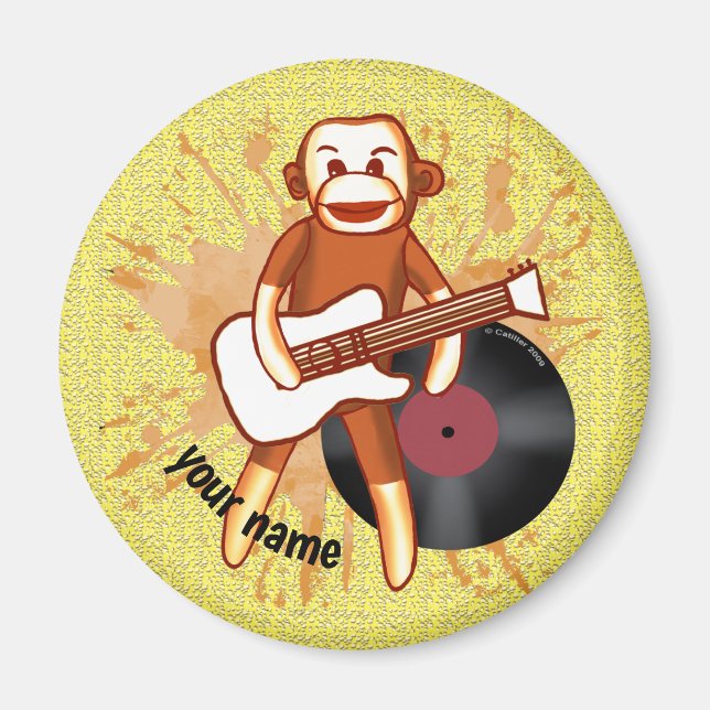 Imã Macaco de Meia de Rock and Roll (Frente)