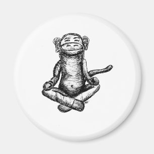 Imã macaco de tinta preta do zen