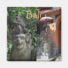 Imã Macaco do Templo Bali Indonésia e Estatutos