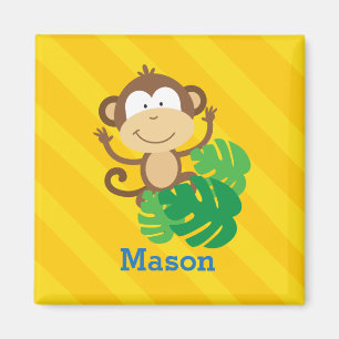 Imã Macaco engraçado no ímã personalizado selva