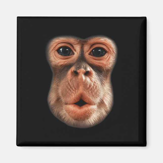 Imã Macaco Engraçado Respira Homens Rapazes Crianças d (Frente)