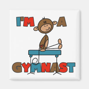 Imã Macaco eu sou t-shirt e presentes de um Gymnast