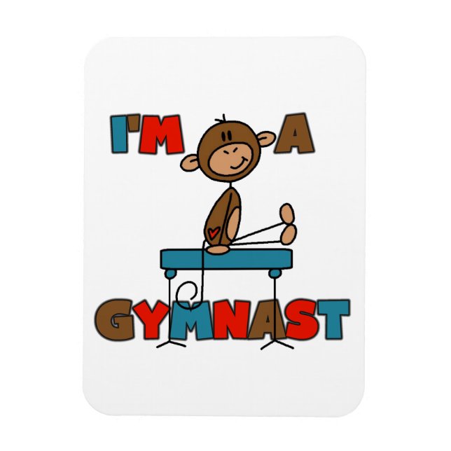 Ímã Macaco Eu sou um Ginasta (Vertical)