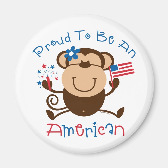 Imã Macaco-Garota Americano Orgulhento (Frente)