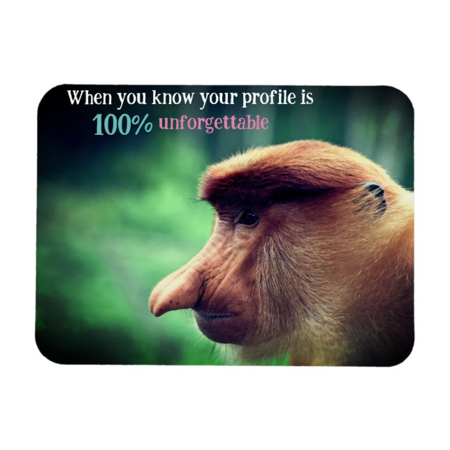 Ímã Macaco probóscide engraçado (Horizontal)