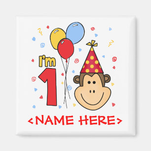 Imã Macaco Rosto Primeiro Aniversário