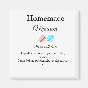 Imã Macarons caseiros adicionar ingredientes feitos co