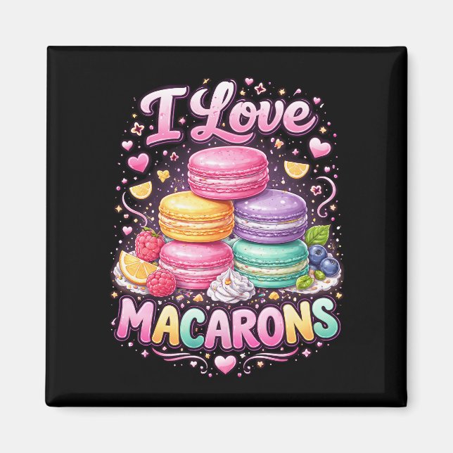 Imã Macarons de Amor Doce (Frente)