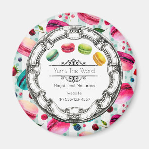 Imã Macarons em uma pastelaria francesa do círculo  