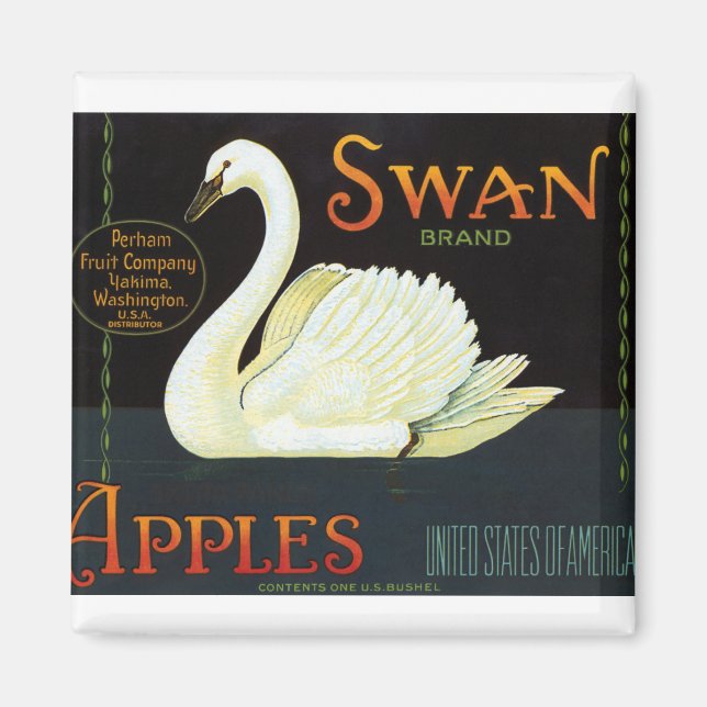 Imã Maçãs de Marca Swan (Frente)