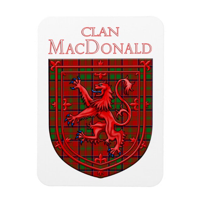 Ímã MacDonald de Glencoe Tartan Xadrez escocesa (Vertical)