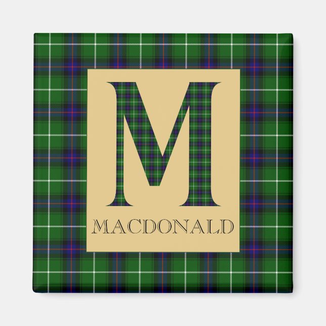 Imã MacDonald Tartan Monograma M (Frente)