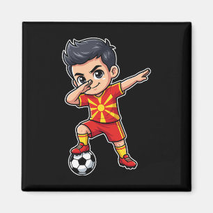 Imã Macedônia Dab Kid Goal Cartoon Bandeira Macedônia