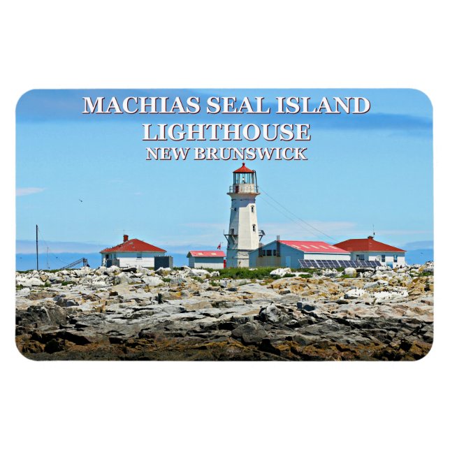 Ímã Machias Seal Island Lighthouse Flexi Magnet (Horizontal)