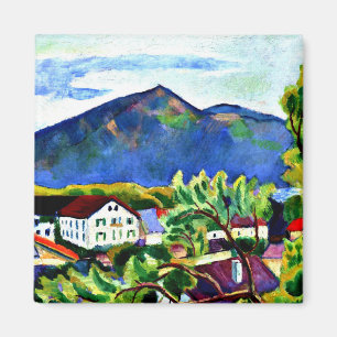 Imã Macke August - Paisagem Primavera em Tegernsee