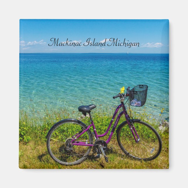 Imã Mackinac Island Bike Magnet (Frente)