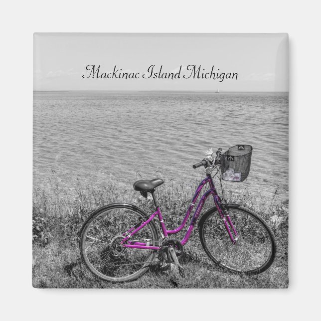 Imã Mackinac Island Bike Seletor Color Magnet (Frente)