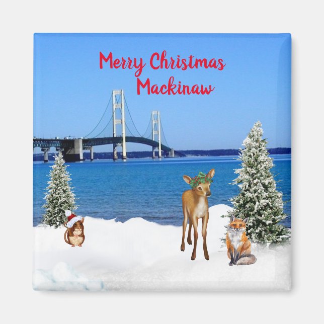 Imã Mackinaw Christmas Magnet (Frente)