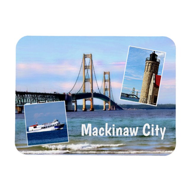 Ímã Mackinaw City Magnet (Horizontal)