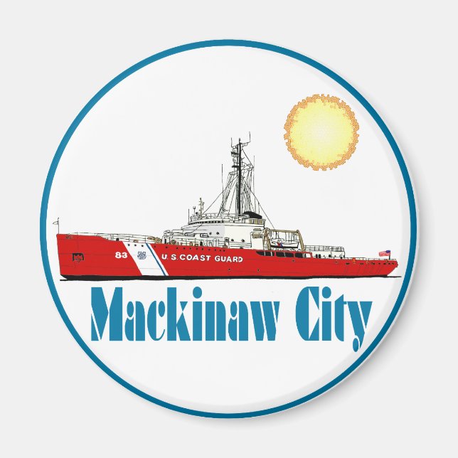 Imã Mackinaw City Michigan (Frente)