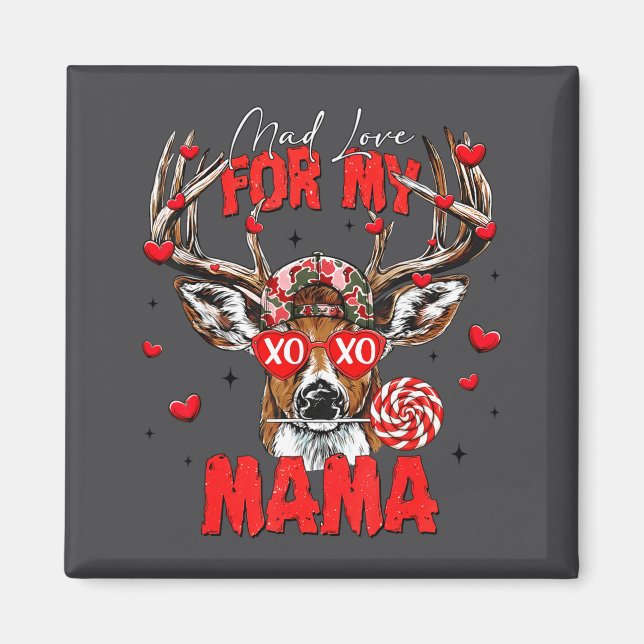 Imã Mad Retro Love For My Mama Deer Hunting Happy Vale (Frente)