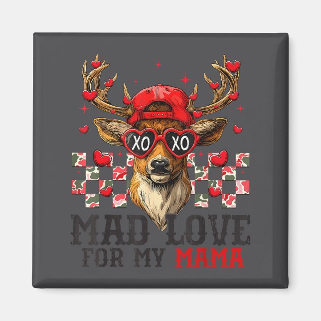 Imã Mad Retro Love For My Mama Deer Hunting Happy Vale (Frente)