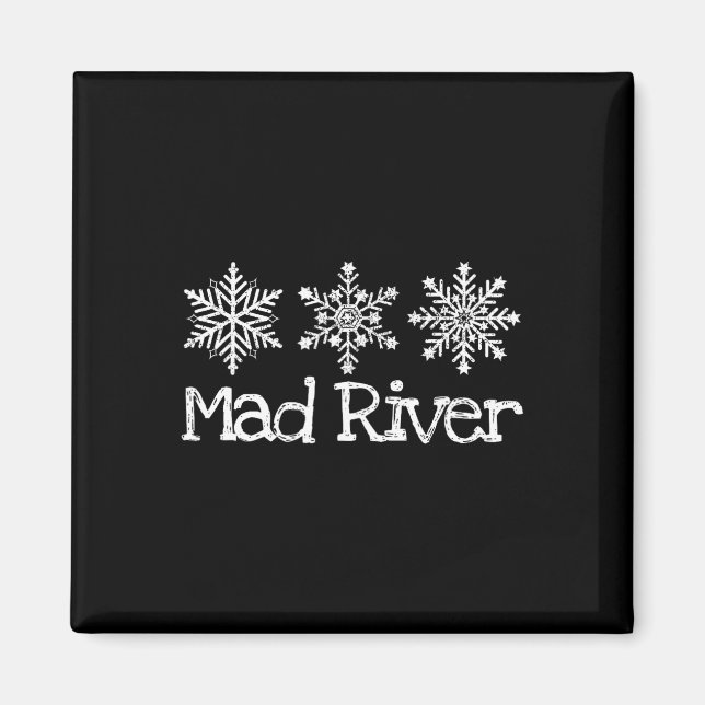 Imã Mad River Mountain Ohio Ski Skiier Skiing Snowflak (Frente)