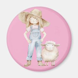 Imã Mädchen mit Lamm