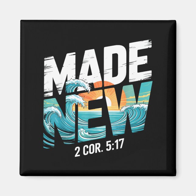 Imã Made New Baptism Shirt Christian Shirts For Youth  (Frente)