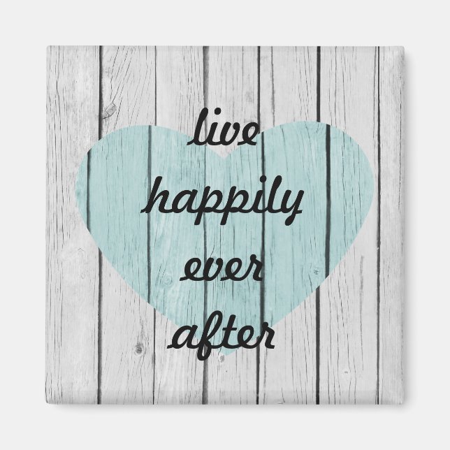 Imã Madeira Branca Rústica Chic (Frente)