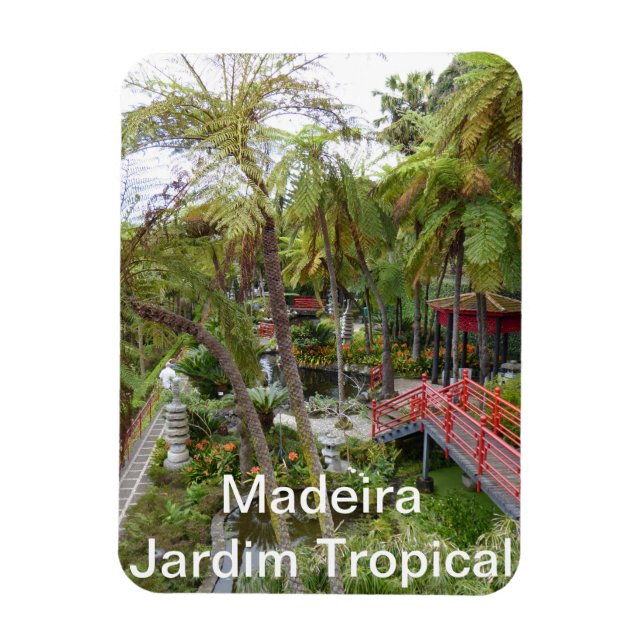 Ímã Madeira - Jardim Tropical (Vertical)