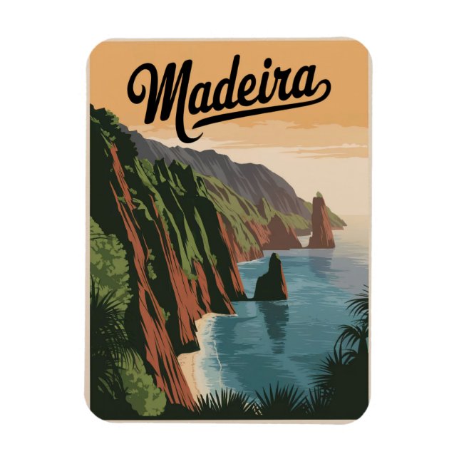 Ímã Madeira Portugal Vintage (Vertical)