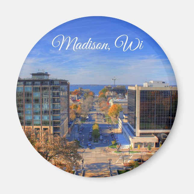 Imã Madison, Wisconsin Souvenir Keepsaame (Frente)